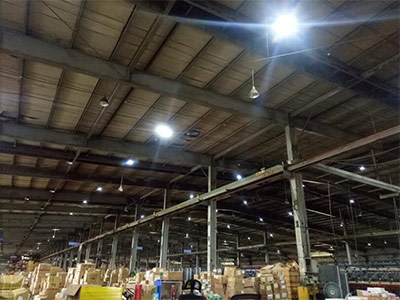 LED high bay light warehouse project in Greece